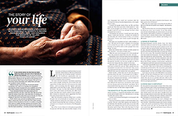 Life stories feature article writing for Health Agenda